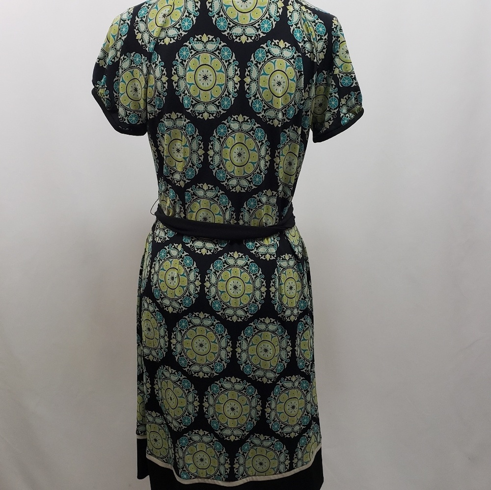 Sandra Darren Faux Wrap Belted Dress 12 - Picture 5 of 8